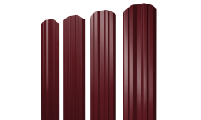 Штакетник Twin фигурный 0,5 Satin Matt RAL 3005 красное вино