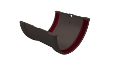 Соединитель желобов Классика 120 ПВХ Grand Line графит (RAL 7024)