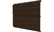 Софит металлический ЭкоБрус new Grand Line без перфорации 0,45 Print Elite с пленкой Coffee Wood TwinColor
