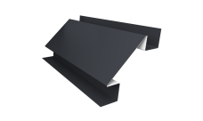 Угол внутренний сложный 75мм 0,45 Drap TX RAL 7024 мокрый асфальт (2м)