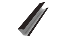 Крышка для забора жалюзи Milan Slim Grand Line 0,5 PurLite Matt RAL 9005 черный (2м)