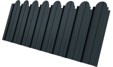 Профнастил C10A фигурный Grand Line 0,5 Satin RAL 7016 антрацитово-серый