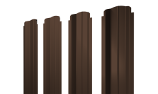 Штакетник П-образный B фигурный 0,5 PurPro RAL 8017 шоколад