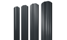 Штакетник Twin фигурный 0,5 Satin Matt RAL 7016 антрацитово-серый