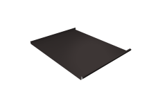 Фальц двойной стоячий Grand Line 0,45 PE с пленкой на замках RR 32 темно-коричневый