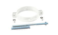 Хомут трубы на кирпич GL PU 100 мм RAL 9003 сигнальный белый