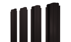 Штакетник П-образный B фигурный 0,4 PE-Matt-Double RAL 9005 черный