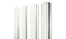 Штакетник Прямоугольный фигурный 0,45 PE-Double RAL 9003 сигнальный белый