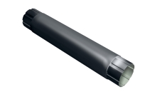 Труба круглая соединительная GL PE 90 мм 1 м RAL 7024 мокрый асфальт