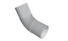 Колено стока трубы Vortex Project 146мм RAL 7004 сигнальный серый
