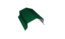 Парапетная крышка угольная 100мм 0,5 PE lite с пленкой RAL 6005 зеленый мох (2,5м)