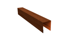 Планка боковая для забора из сайдинга (Квадро брус, Вертикаль) 0,45 Print Elite Rowan TwinColor (2м)