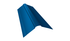 Планка конька фигурного 150x150 0,4 PE с пленкой RAL 5005 сигнальный синий (2м)
