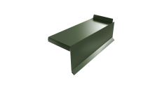 Планка торцевая сегментная Квадро профи Правая 0,5 Satin Matt TX RAL 6020 хромовая зелень