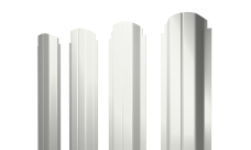 Штакетник П-образный A фигурный 0,45 Drap TX RAL 9003 сигнальный белый