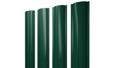 Штакетник Полукруглый Slim с прямым резом 0,45 PE-Double RAL 6005 зеленый мох
