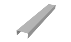Крышка забора для горизонтального монтажа штакетника 0,45 PE-Double RAL 9003 сигнальный белый (2м)