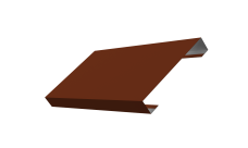 Ламель лицевая 125 забора жалюзи Texas 0,5 Satin RAL 3009 оксидно-красный