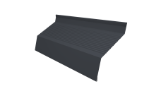 Ламель забора жалюзи Milan new gofr 0,5 Rooftop Бархат с пленкой RAL 7024 мокрый асфальт