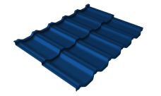 Металлочерепица "Квинта Уно" ("Kvinta Uno") 0,5 Satin RAL 5005 сигнальный синий