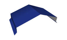 Парапетная крышка угольная 250мм 0,45 PE с пленкой RAL 5002 ультрамариново-синий (2м)