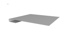 Планка завершающая 0,45 PE с пленкой RAL 9006 бело-алюминиевый (2м)