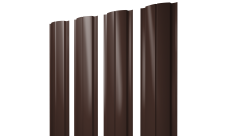 Штакетник Полукруглый Slim с прямым резом 0,45 PE-Double RAL 8017 шоколад
