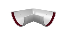 Угол желоба 90 град.Классика 120 ПВХ Grand Line белый (RAL 9003)