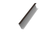 Декоративная накладка на столб универсальная 62х55 для забора жалюзи Grand Line 0,5 Drap TX RR 32 темно-коричневый (1,8м)
