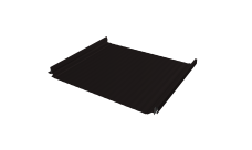 Кликфальц Pro Gofr Grand Line 0,5 PurLite Matt с пленкой на замках RAL 9005 черный