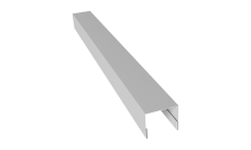 Планка П-образная заборная 24 Grand Line 0,45 Drap TX RAL 9003 сигнальный белый (2,5м)