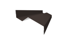 Планка примыкания внакладку 25х17х35х17 0,45 Drap RR 32 темно-коричневый (2м)