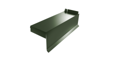 Планка торцевая сегментная Квадро профи Правая стартовая 0,5 Satin Matt TX RAL 6020 хромовая зелень