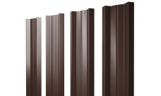 Штакетник М-образный A с прямым резом 0,45 PE-Double RAL 8017 шоколад
