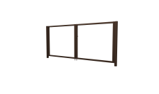 Ворота Жалюзи Puma 2,0х4,0 усиленный прямоугольный фланец 230х230 RAL 8017 без заполнения