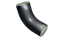 Колено 60 град GL PE 100 мм RAL 7024 мокрый асфальт