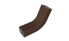 Колено стока гофрированное Vortex Lite Matt 76х102мм RAL 8017 шоколад