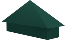 Колпак на полустолб для С21 0,5 Satin с пленкой RAL 6005 зеленый мох