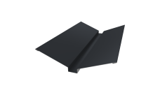 Планка ендовы верхней 115х30х115 Grand Line 0,45 PE lite с пленкой RAL 7024 мокрый асфальт (2м)