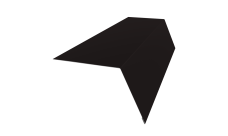 Планка карнизная широкая 100х85 Grand Line 0,5 Satin с пленкой RAL 9005 черный (2м)