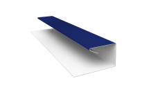 Планка П-образная завершающая сложная Корабельная Доска Grand Line 0,45 PE с пленкой RAL 5002 ультрамариново-синий (2м)