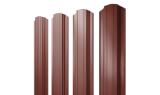 Штакетник Прямоугольный фигурный 0,5 Satin RAL 3009 оксидно-красный