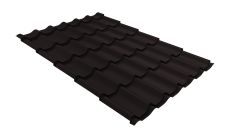 Металлочерепица Классик ("Classic") v01 0,5 Satin Matt TX RAL 9005 черный