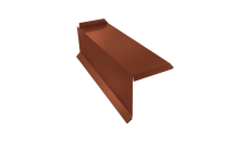 Планка торцевая сегментная 30мм Левая 0,45 PE с пленкой RAL 8004 терракота