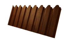 Профнастил С20A фигурный Grand Line 0,45 Print Premium Golden Wood Intense FTC