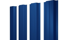 Штакетник П-образный A с прямым резом Grand Line 0,45 PE lite RAL 5005 сигнальный синий