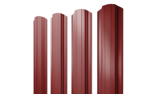 Штакетник Прямоугольный фигурный 0,5 Satin RAL 3011 коричнево-красный