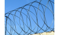 Спиральный барьер безопасности из армированной колючей ленты:бухты 600мм витков в п.м. 5, клепок -3 ГОСТ 3282-74 (10м)