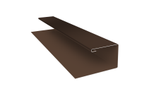 Планка П-образная Блок-Хаус new Grand Line 0,5 Velur X RAL 8017 шоколад (2м)