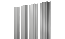 Штакетник Прямоугольный с прямым резом 0,5 Satin RAL 9006 бело-алюминиевый
